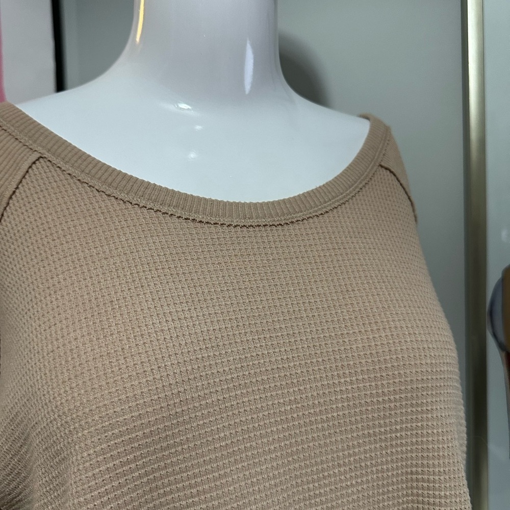Aritzia TNA Adler Waffle Thermal Dusty Rose - Picture 7 of 7